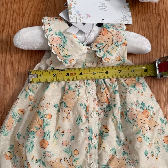 Haute Hippie Baby Girl Easter Dress W/Shoes, Bunny Ear Headband & Diaper Cover - Picture 16 of 16